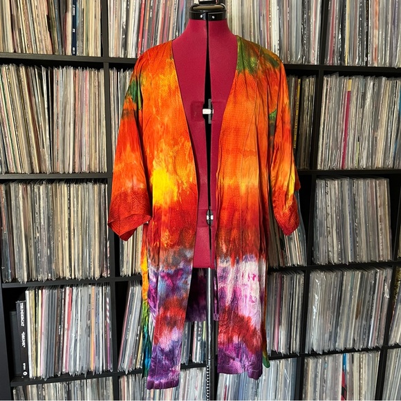 Vintage silk ice dyed mandala patchwork bolt grateful company dead sphere 🌈♻️🪩 - Picture 8 of 16